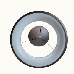 Lámpara colgante Lizer LED 21W café visto de planta