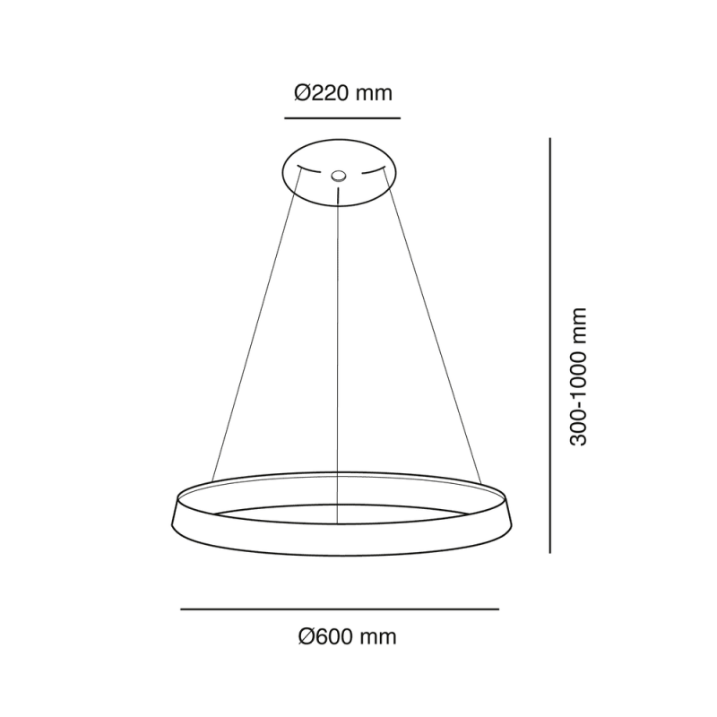 Cota Lámpara colgante Lizer LED 36W plata