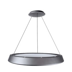 Lámpara colgante Lizer LED 36W plata de perfil