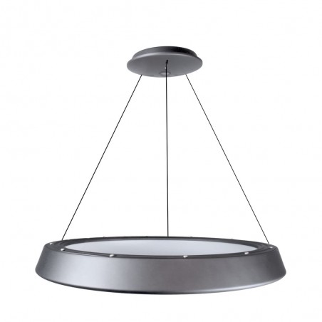 Lámpara colgante Lizer LED 36W plata de perfil
