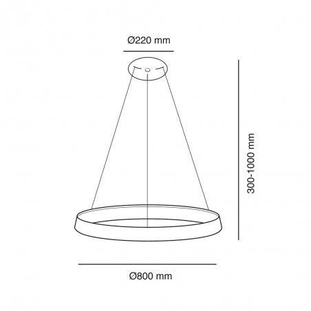 Cota Lámpara colgante Lizer LED 48W blanca