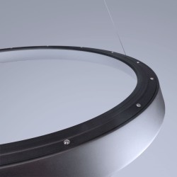 Detalle Lámpara colgante Lizer LED 48W plata vista desde arriba