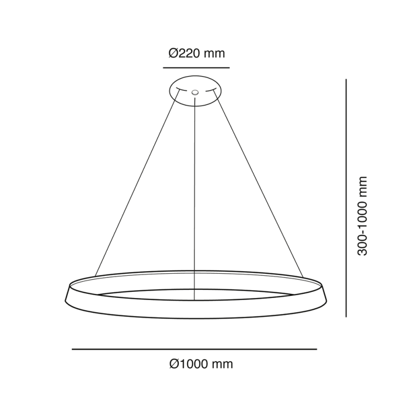 Cota Lámpara colgante Lizer LED 72W blanca