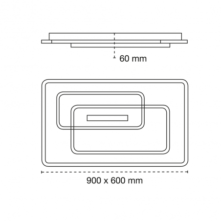 Vega LED Flush Mount Ceiling Lamp 160W CCT