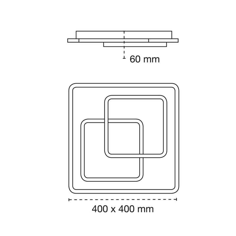 Vega LED Flush Mount Ceiling Lamp 72W CCT Squared