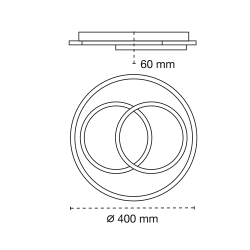Vega LED Flush Mount Ceiling Lamp 60W CCT Round