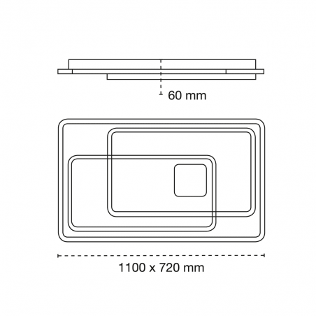 Aquila LED Flush Mount Ceiling Lamp 222W CCT