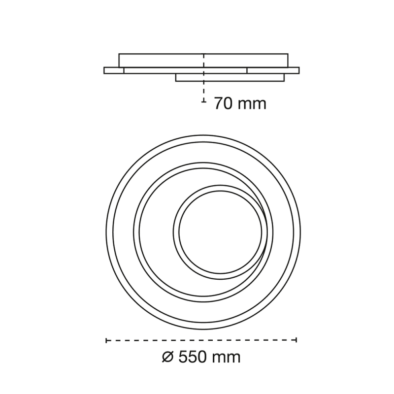 Draco LED Flush Mount Ceiling Lamp 92W CCT Round