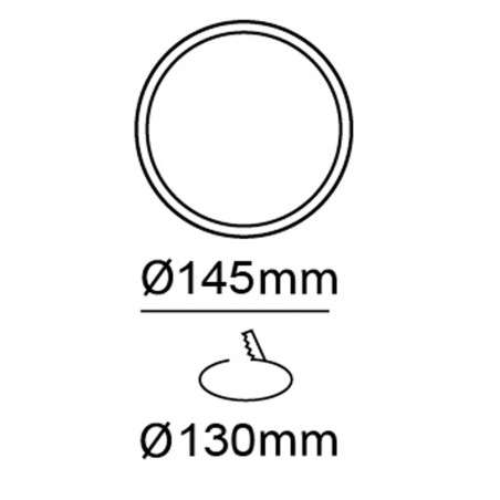 Downlight LED 16W Redondo Kaju Grafito