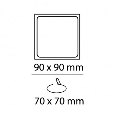 Downlight LED 8W Cuadrado Kaju Grafito