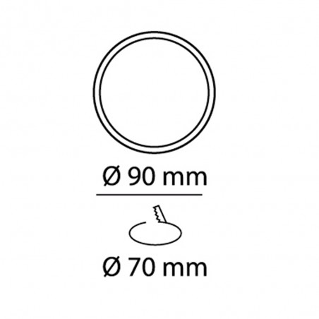 Kaju IP44 Recessed LED Downlight 8W Chrome