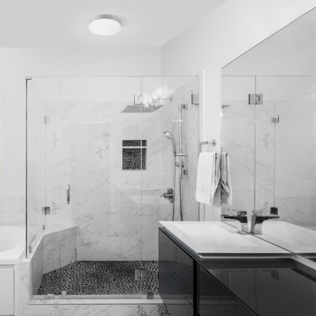 Plafón LED IP44 30W Redondo Kaju Cromo