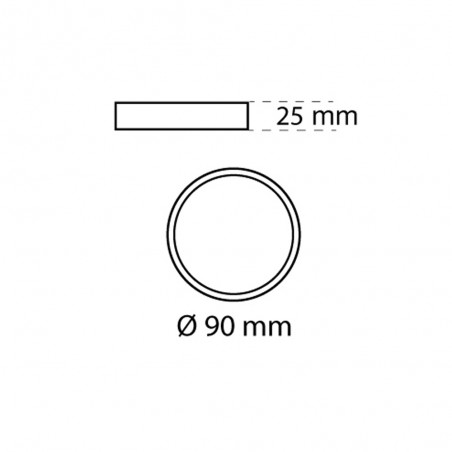 Downlight Superficie Kaju Gris 8W 680Lm