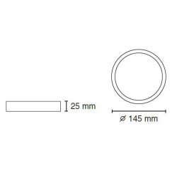 Downlight de superficie Kaju 16W redondo gris