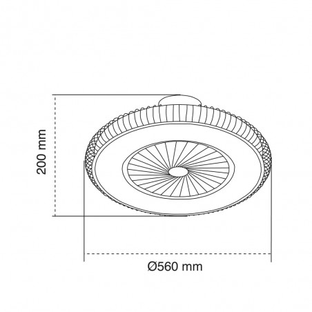 Cota Ventilador DC Mirabel 40W 2800lm CCT-DIMM