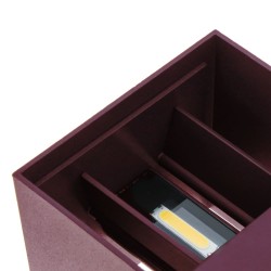 Detalle del LED Aplique IP54 Cube led 2x5W 4000K marrón óxido