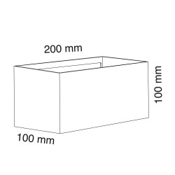 Cota Aplique IP54 Cube led 4x5W 4000K antracita