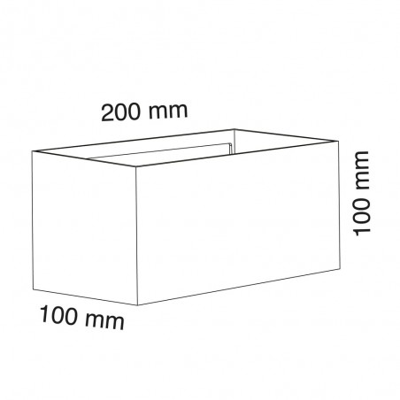 Cube LED Wall Light IP54 4x5W 4000K Anthracite