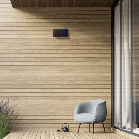 Pared exterior de jardín decorada con Aplique IP54 Cube led 4x5W 4000K antracita