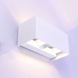 Applique IP54 Cube LED 4x5W 4000K Blanc