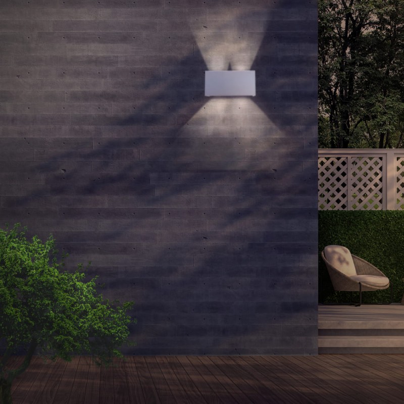 Cube Wall Light IP54 LED 4x5W 4000K White