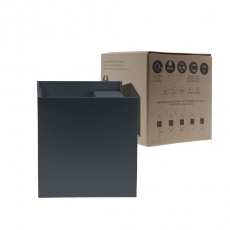 Applique murale SMART LED IP54 Cube 2x5W Anthracite