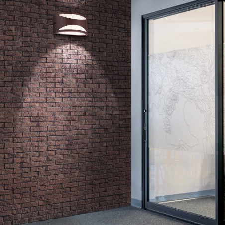 Pared de ladrillo exterior con Aplique IP54 Mint 1xE27 Marrón óxido