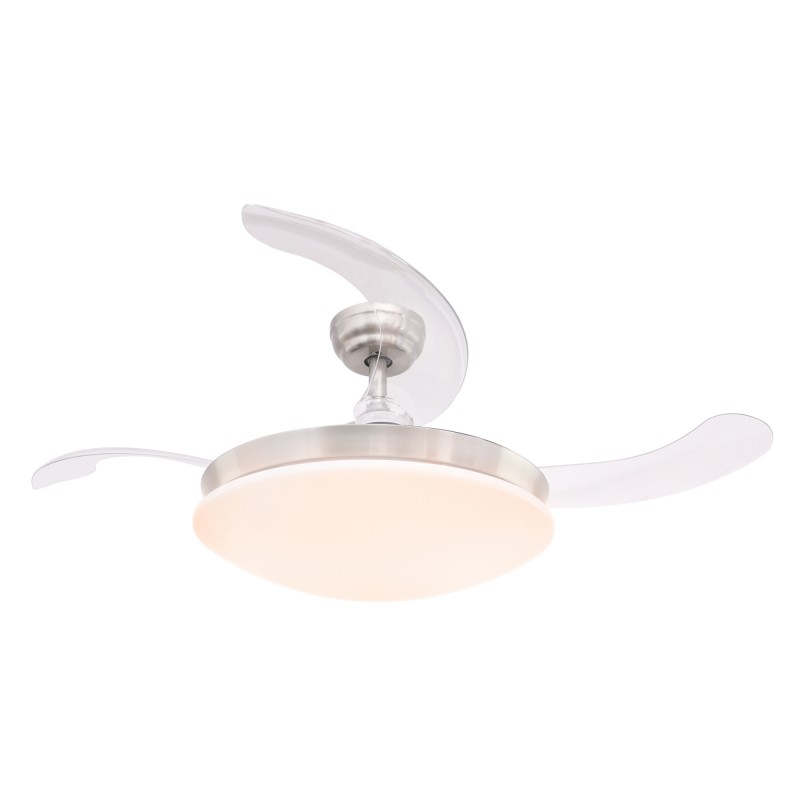 Ventilateur Maria DC LED 3CCT Haut-parleur caché Pales pliables