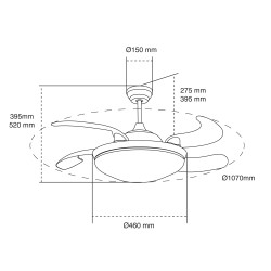 Cota Ventilador DC María LE- CCT y Altavoz