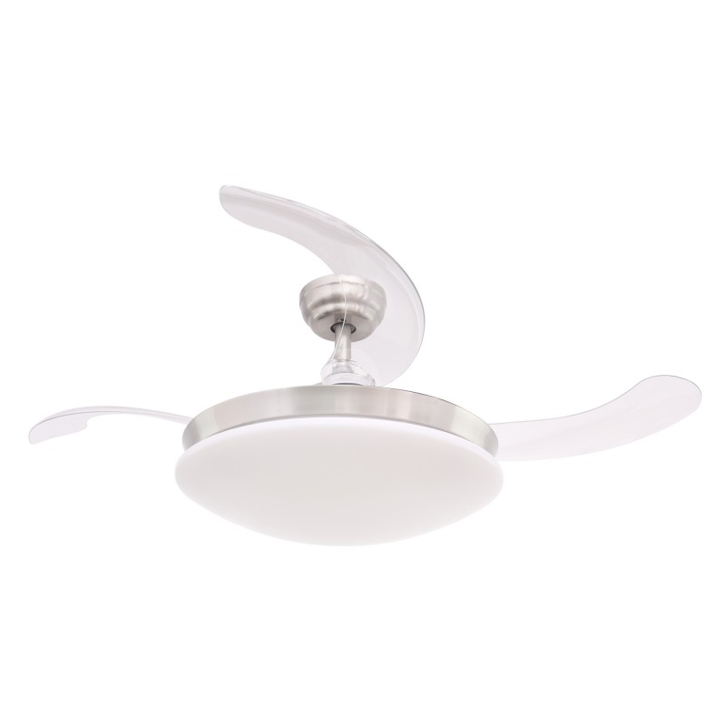 Ventilateur Maria DC LED 3CCT Haut-parleur caché Pales pliables