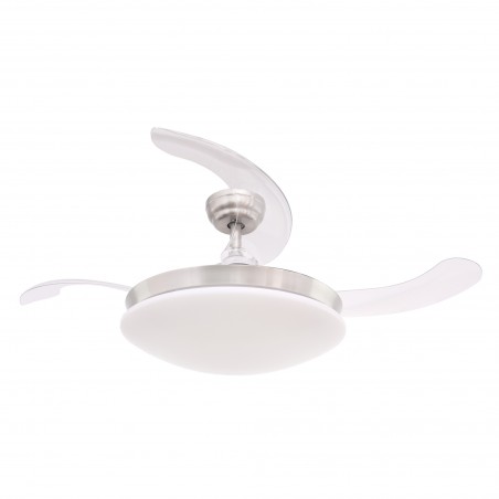 Ventilateur Maria DC LED 3CCT Haut-parleur caché Pales pliables