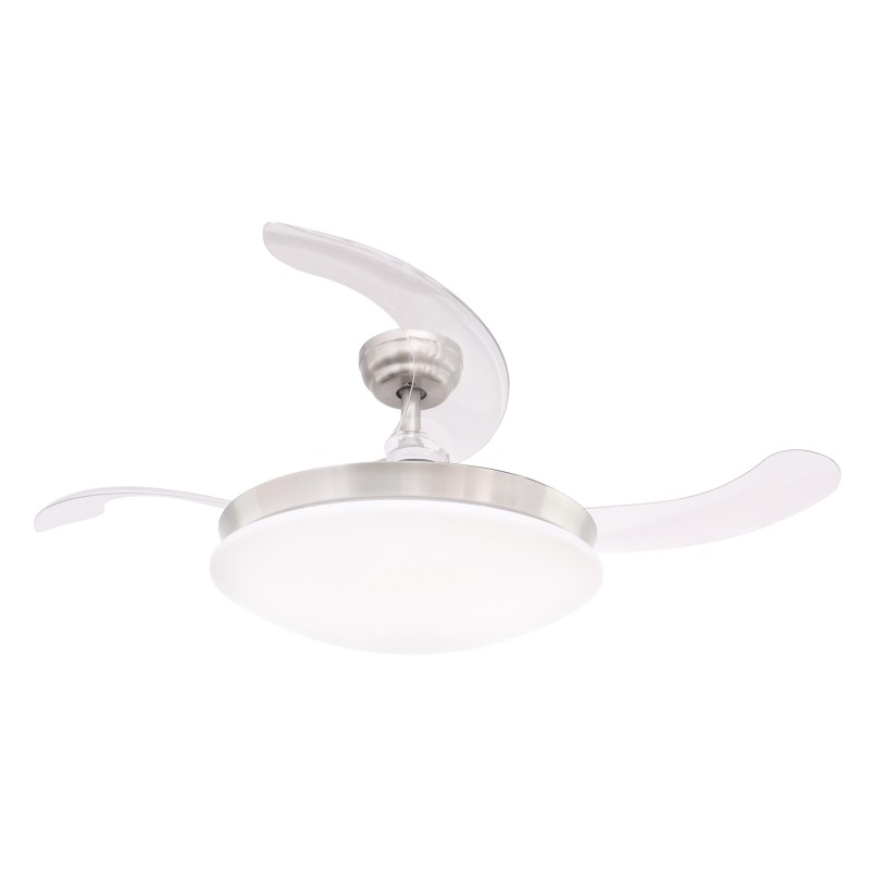 Ventilateur Maria DC LED 3CCT Haut-parleur caché Pales pliables