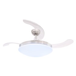 Ventilateur Maria DC LED 3CCT Haut-parleur caché Pales pliables
