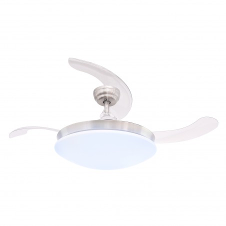 Ventilateur Maria DC LED 3CCT Haut-parleur caché Pales pliables