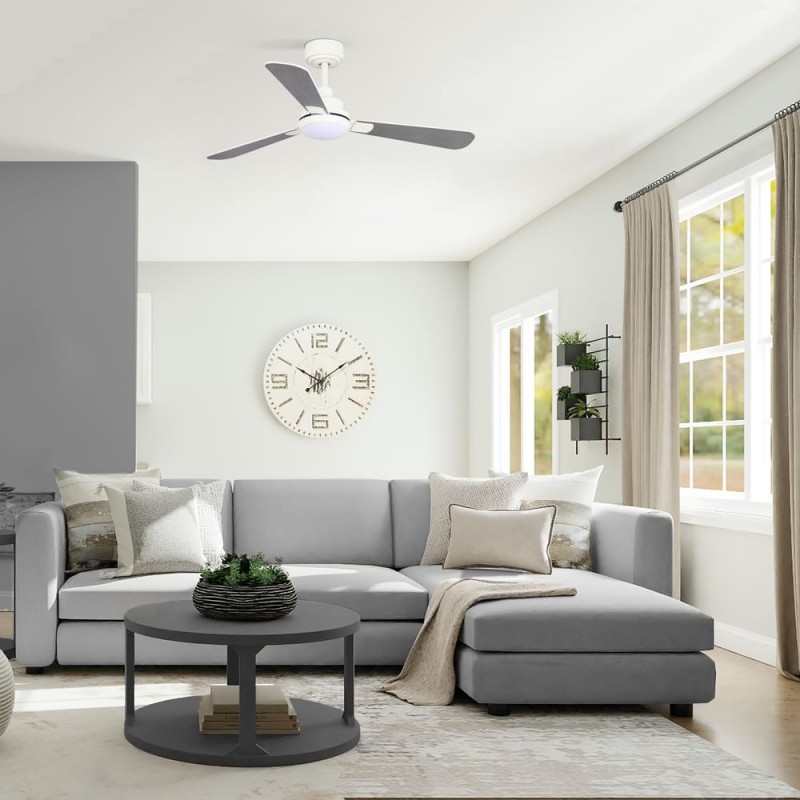 Noe LED DC Fan 3CCT 18W 1500Lm Reversible Blades Ash or White