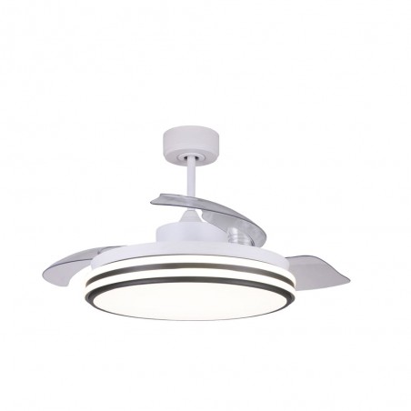 Louis DC LED Dimmable Ceiling Fan 35W 3CCT White Foldable