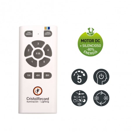 Cimio LED DC Ceiling Fan 22W 3CCT Steel Titanium Easy Installation