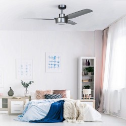 Dormitorio decorado con Ventilador DC Cimio - Fácil instalación