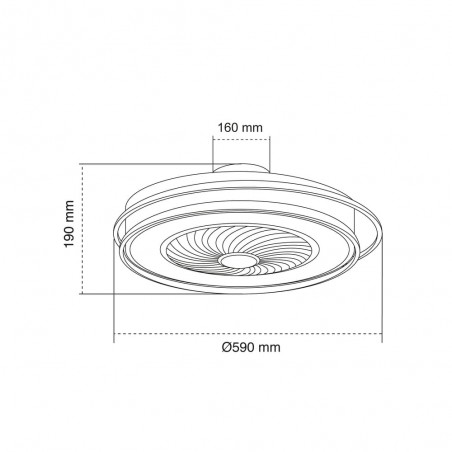 Andrea LED AC Ceiling Fan 45W 3000lm 3CCT Dimmable
