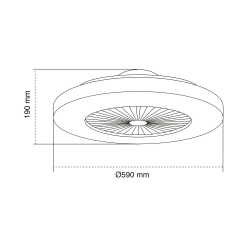 Kitale LED AC Ceiling Fan 45W 2700lm 3CCT Dimmable