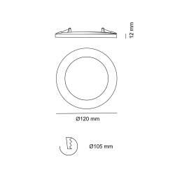 Cota del empotrable LED 6W Know redondo blanco