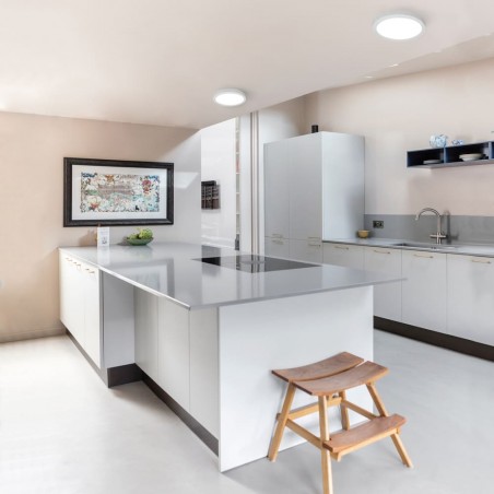 Cocina con Downlights LED Know empotrables blancos de 18W