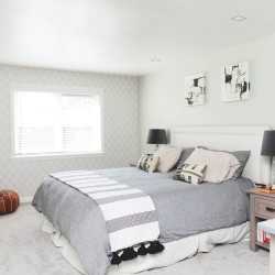 Dormitorio con empotrables Know de 6watios acabado gris