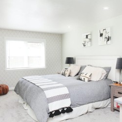 Dormitorio con empotrables Know de 6watios acabado gris