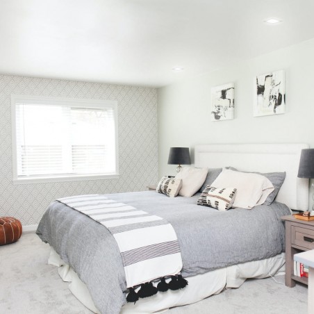 Dormitorio con empotrables Know de 6watios acabado gris