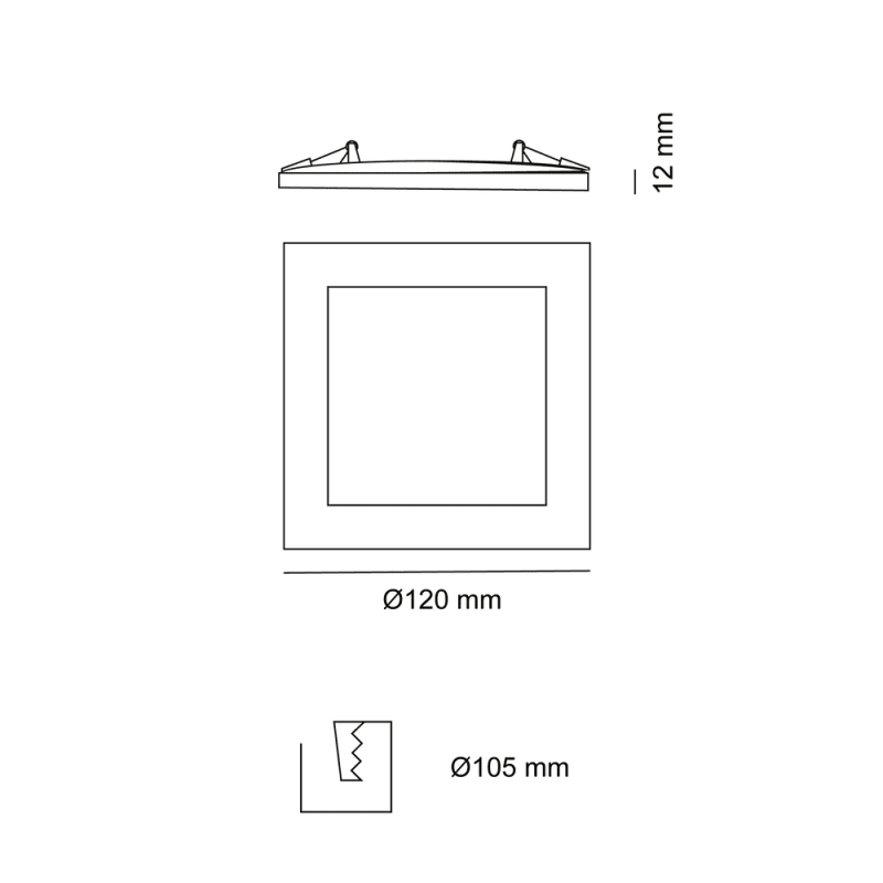 Cota EMPOTRABLE LED 6W 4000K KNOW CUADRADO BLANCO