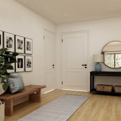 Recibidor decorado con empotrables Know de 6W acabado blanco