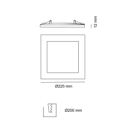Cota EMPOTRABLE LED 18W 4000K KNOW CUADRADO BLANCO