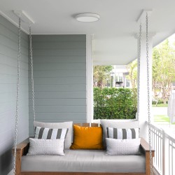 Porche decorado con Plafón LED Know IP54 18W 4000K redondo blanco