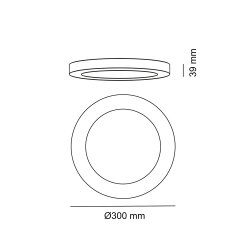 Cota Downlight de superficie Know 30W 3000K